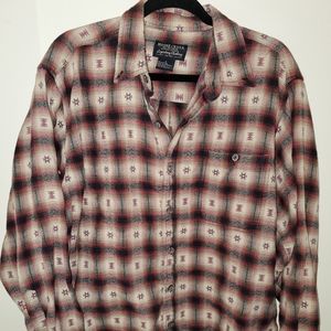 Men's Plaid/Aztec Print Flannel Shirt
